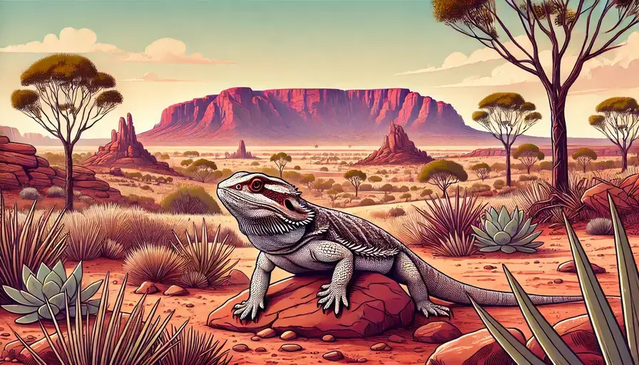 Bearded Dragon in the Wild - Australia Native