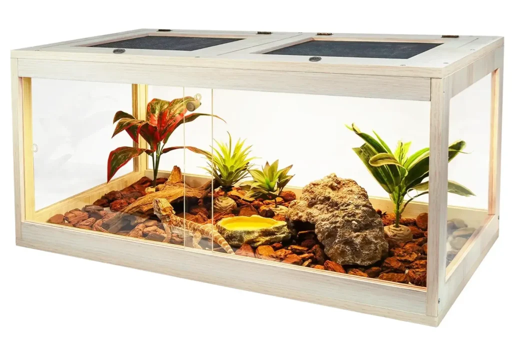 PROLEE Reptile Terrarium Tank 32 Gallon - bearded dragon enclosure