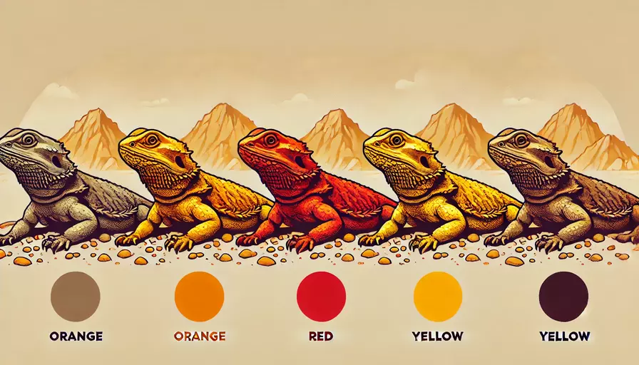 colored bearded dragon - different types