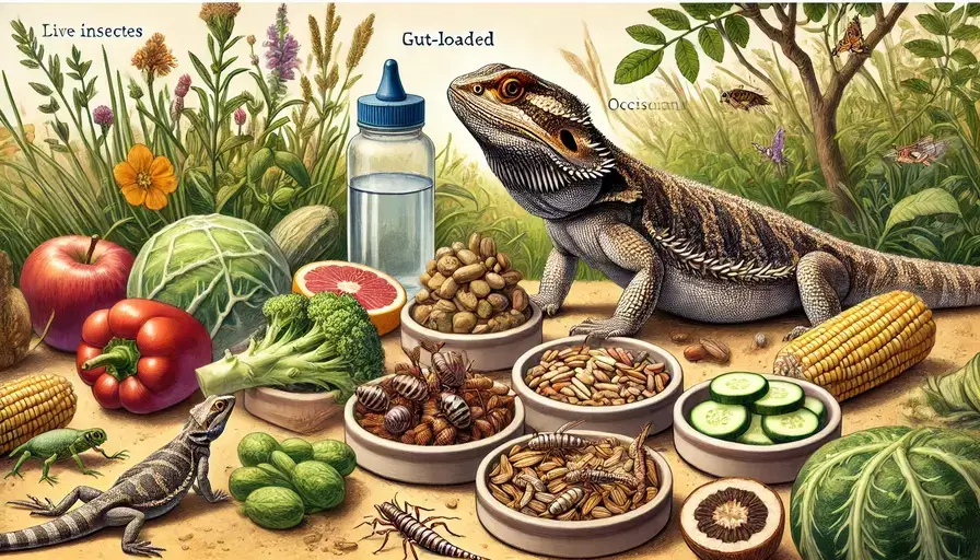 colored bearded dragon - healthy diet